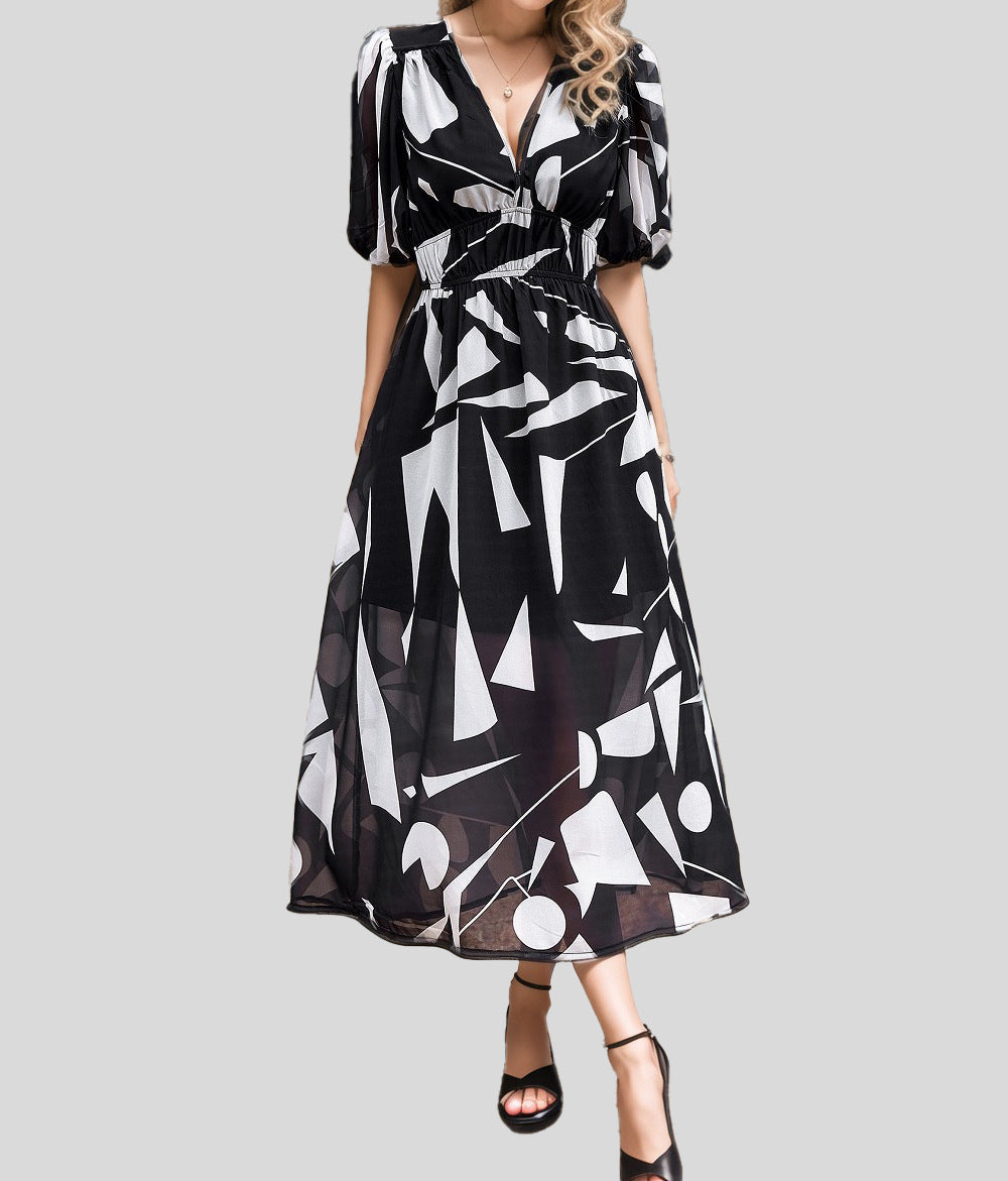 Erna - Vestido midi flores de verano